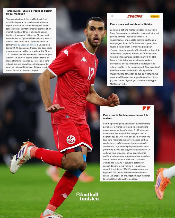 Le potentiel du Tunisia pour la CAN 2025 selon L’Équipe