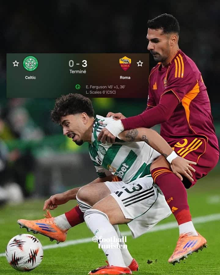 Tounkti s’incline 3-0 face à la Roma en Europa League