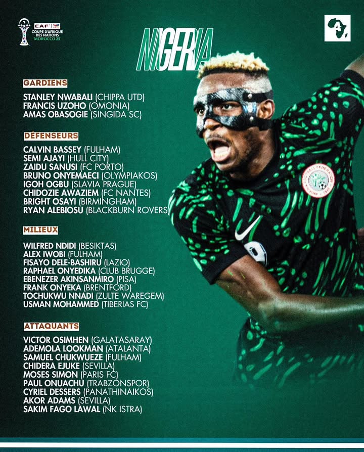 Nigeria : une liste de joueurs affaiblie pour la CAN