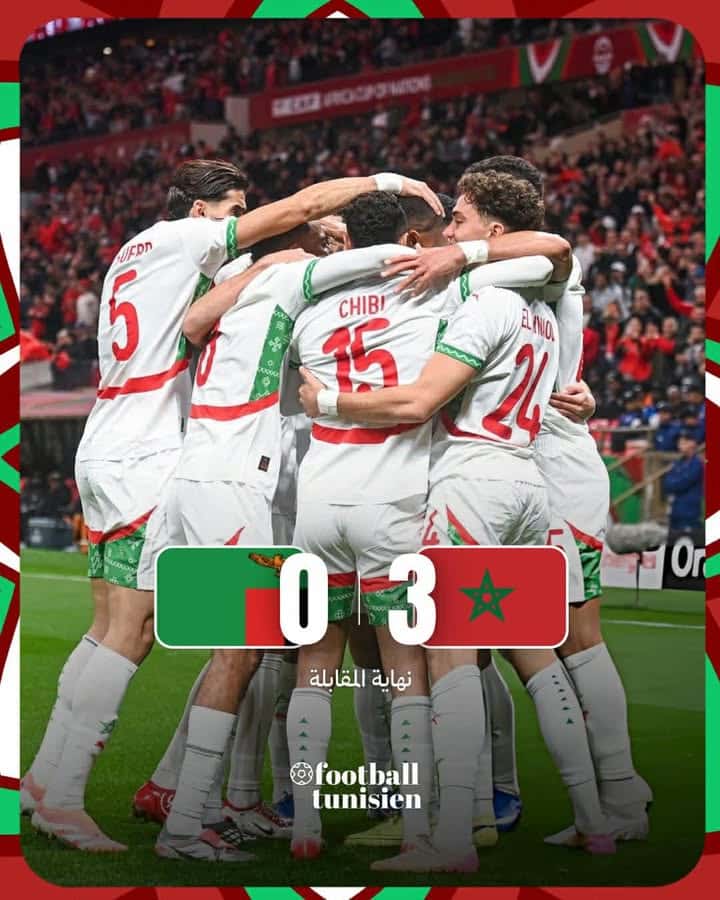 Victoire éclatante du Maroc en football