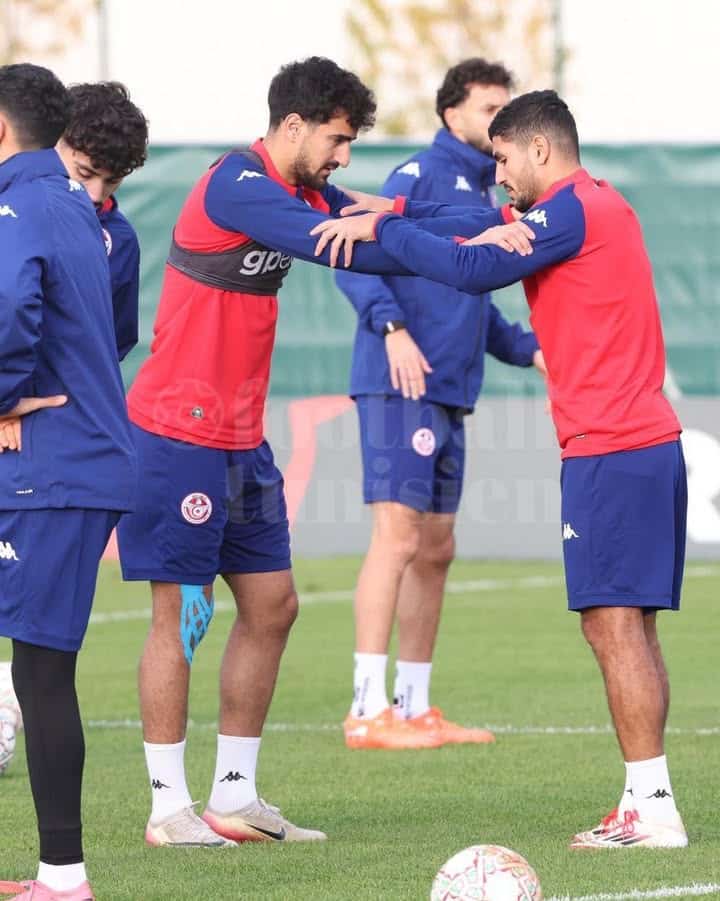 Mohamed Ali Ben Ramadan s&rsquo;entraîne avant le match contre la Tanzanie