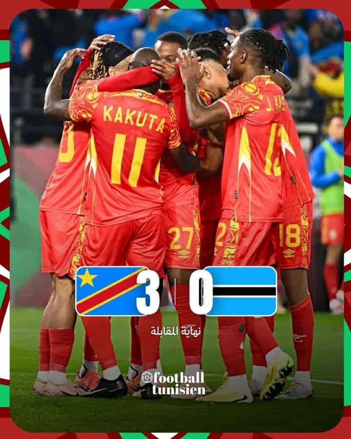La République Démocratique du Congo surclasse Botswana 3-0