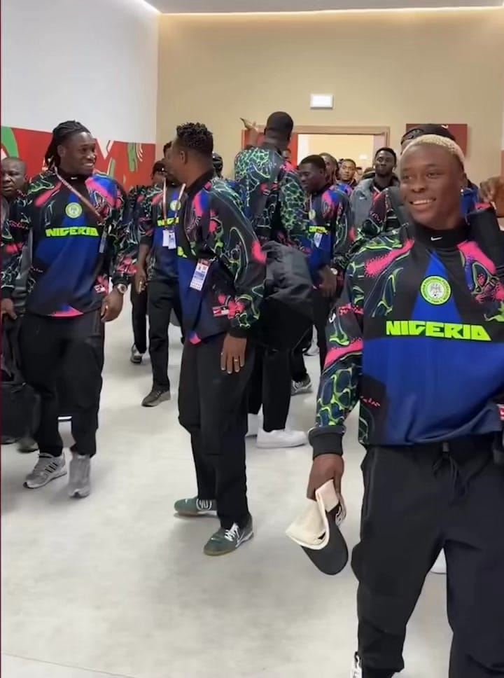 Arrivée des joueurs nigérians en préparation pour le match