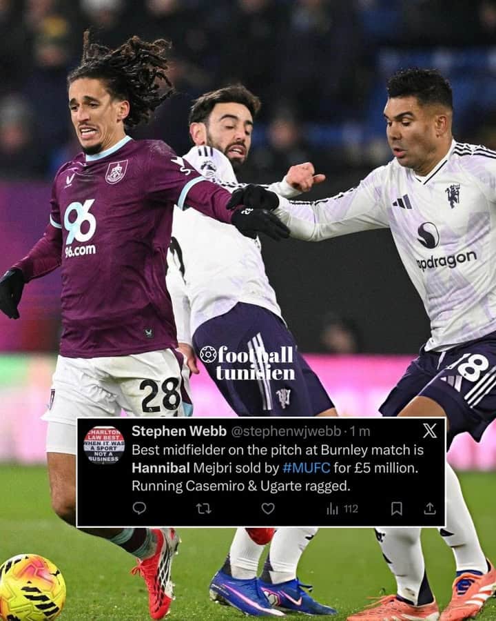 Un joueur se distingue lors du match Manchester contre Burnley