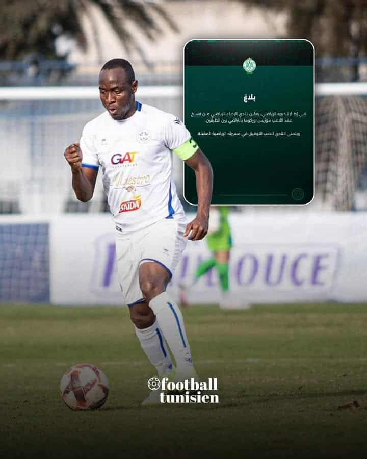 Le Raja de Casablanca rompt avec Moses Orkuma