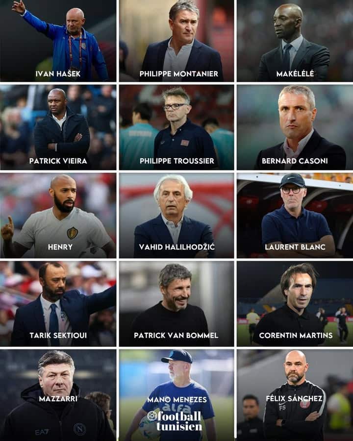 Sélection des candidats pour entraîner la Tunisie