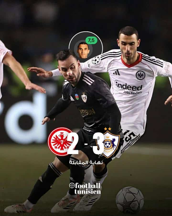 Karabakh renverse Eintracht Francfort en Ligue des champions