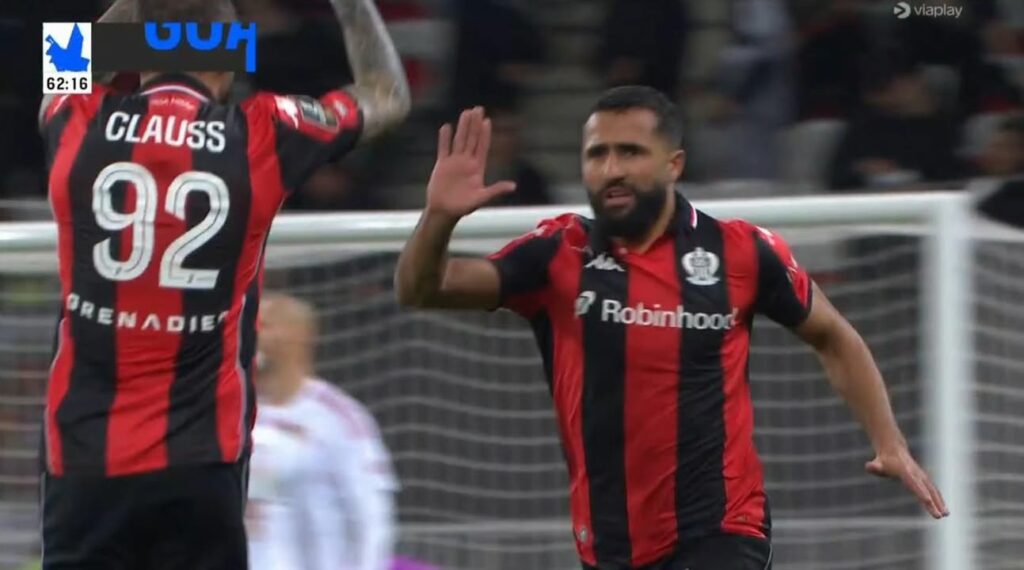 العابدي marque un but décisif contre Brest