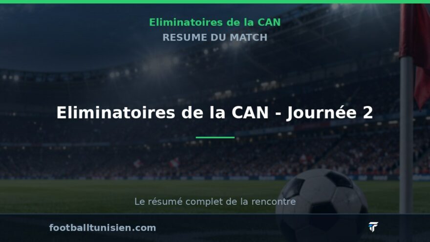 Eliminatoires de la CAN – Journée 2 : Scores et résultats