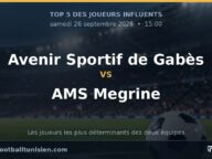 Avenir Sportif de Gabès – AMS Megrine : Top 5 des joueurs les plus influents