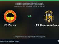 ES Zarzis – ES Hammam-Sousse : les compositions officielles