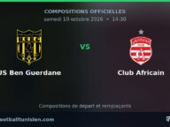 US Ben Guerdane – Club Africain : les compositions officielles