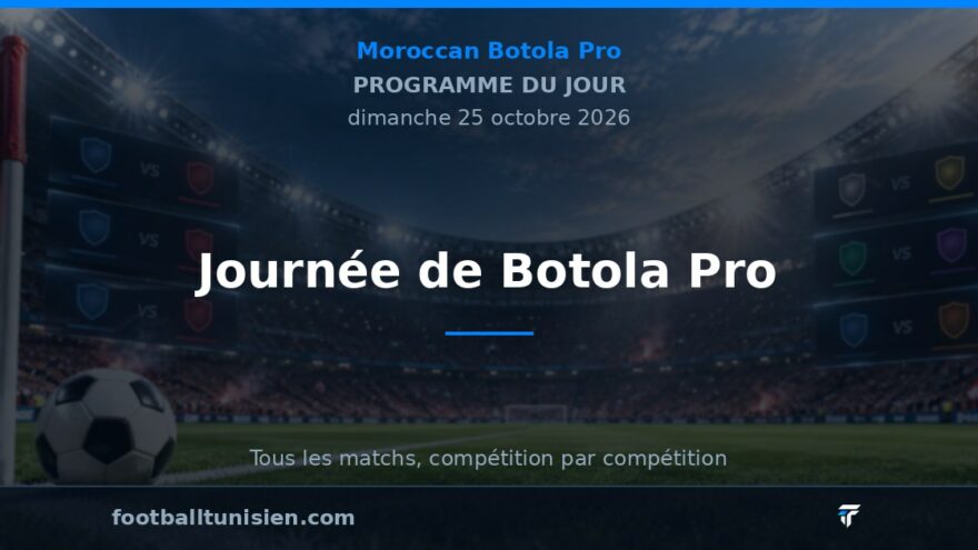Journée de Botola Pro - 25 octobre 2026