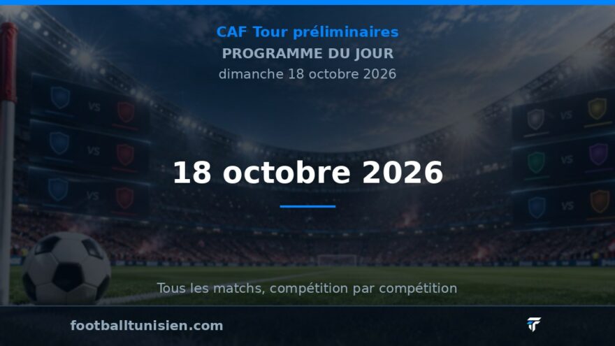 CAF Tour préliminaires - 18 octobre 2026