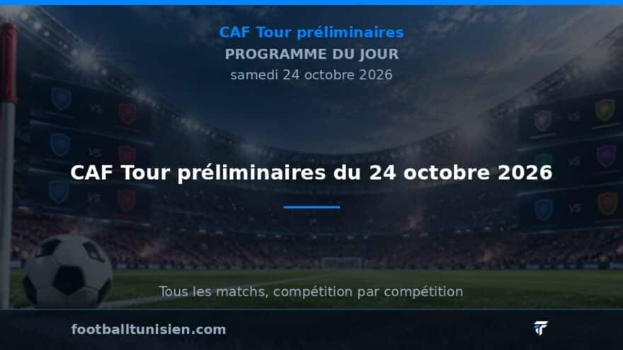 CAF Tour préliminaires du 24 octobre 2026