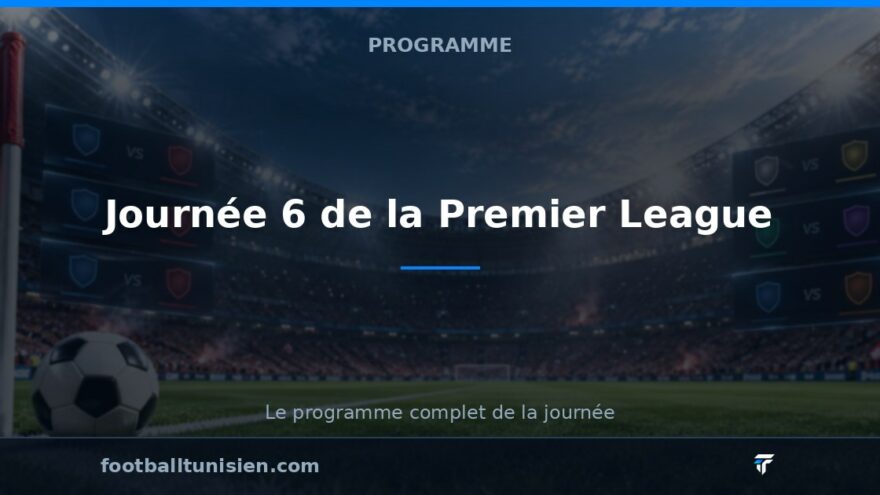 Journée 6 de la Premier League : des affiches à haut enjeu en perspectives