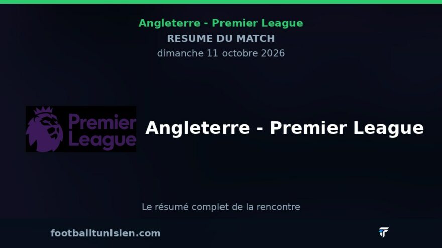 Angleterre - Premier League : Journée 6