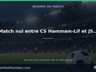 Match nul entre CS Hammam-Lif et JS El Omrane
