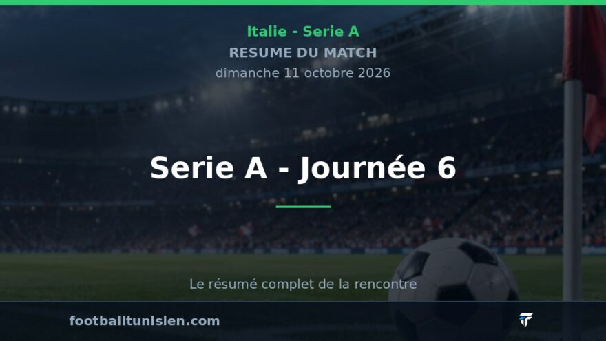 Serie A - Journée 6 : Des scores marquants et des surprises
