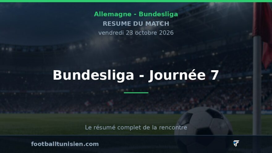 Bundesliga - Journée 7 : Des résultats serrés et un match déjà joué