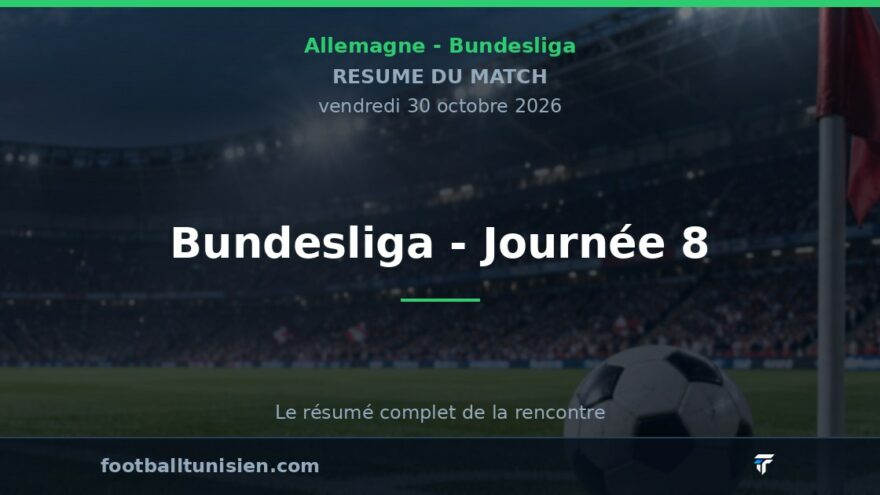 Bundesliga - Journée 8 : Des résultats marquants