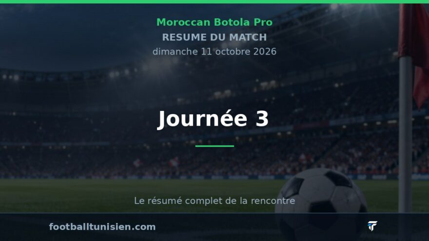 Moroccan Botola Pro - Journée 3