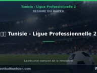 🇹🇳 Tunisie – Ligue Professionnelle 2 : Journée 2