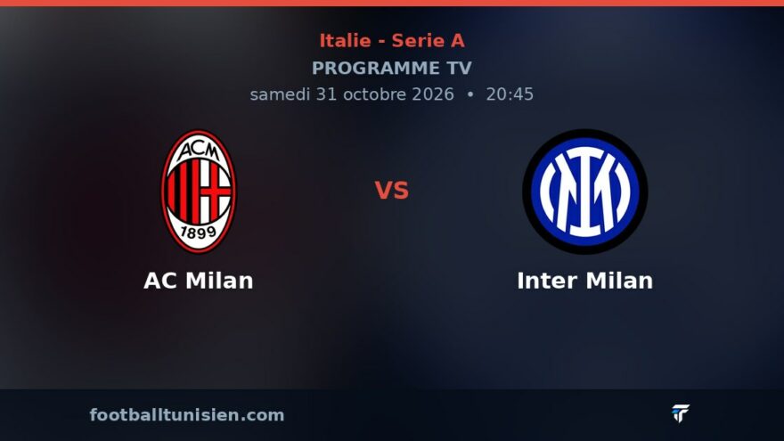 AC Milan - Inter Milan : sur quelle chaîne voir le match ?