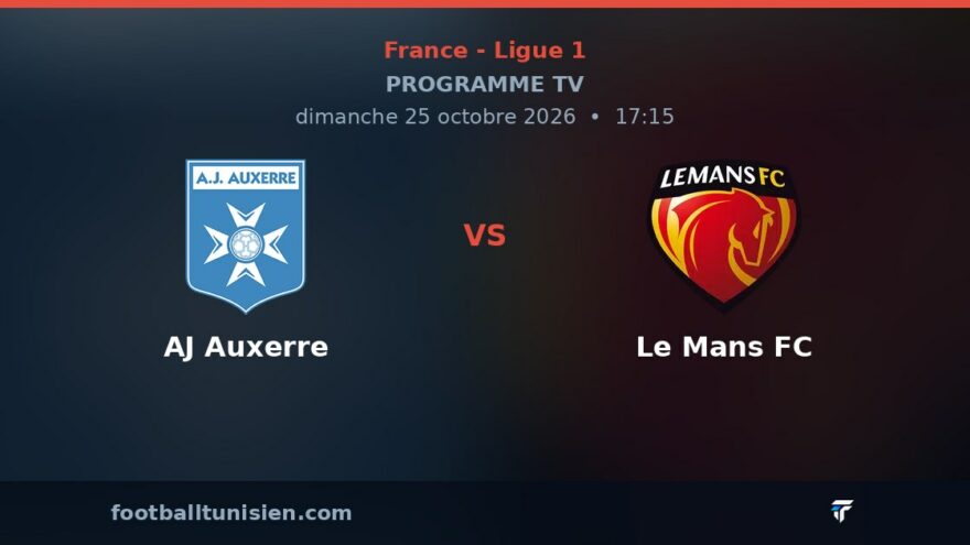 AJ Auxerre - Le Mans FC : sur quelle chaîne voir le match ?