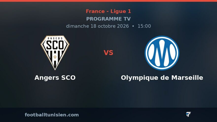 Angers SCO - Olympique de Marseille : sur quelle chaîne voir le match ?
