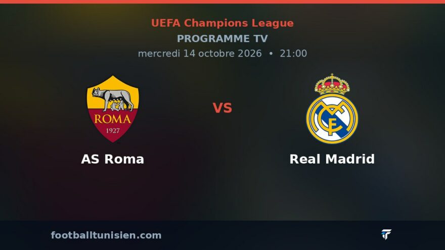 AS Roma - Real Madrid : sur quelle chaîne voir le match ?