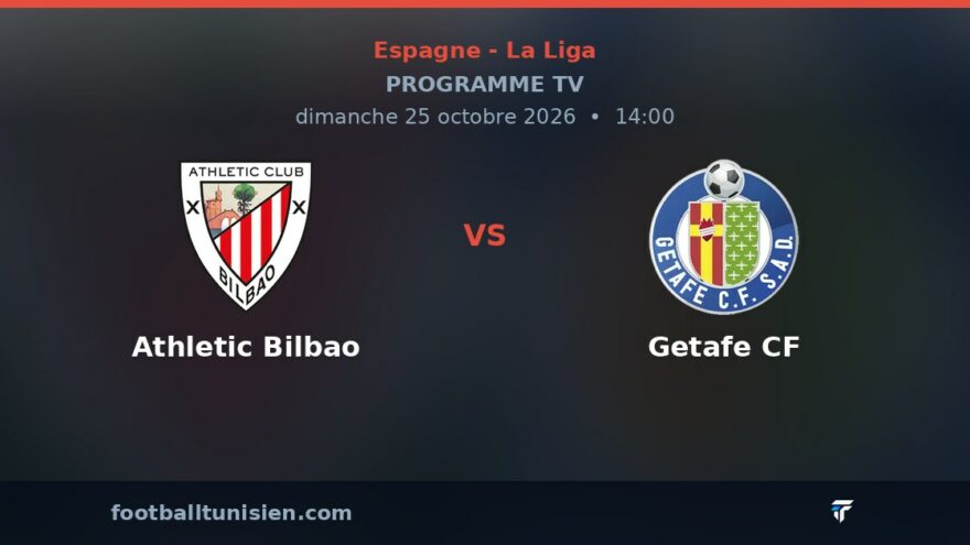 Athletic Bilbao - Getafe CF : sur quelle chaîne voir le match de La Liga ?