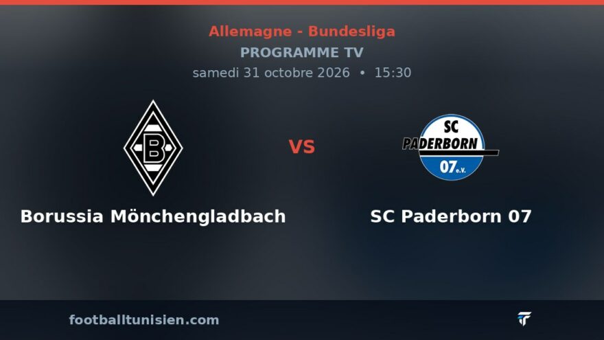 Borussia Mönchengladbach - SC Paderborn 07 : sur quelle chaîne voir le match ?