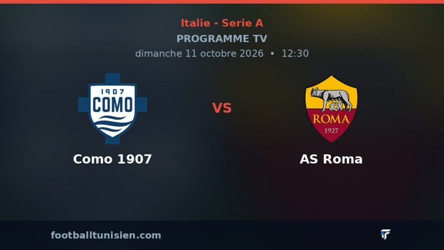 Como 1907 - AS Roma : sur quelle chaîne voir le match ?