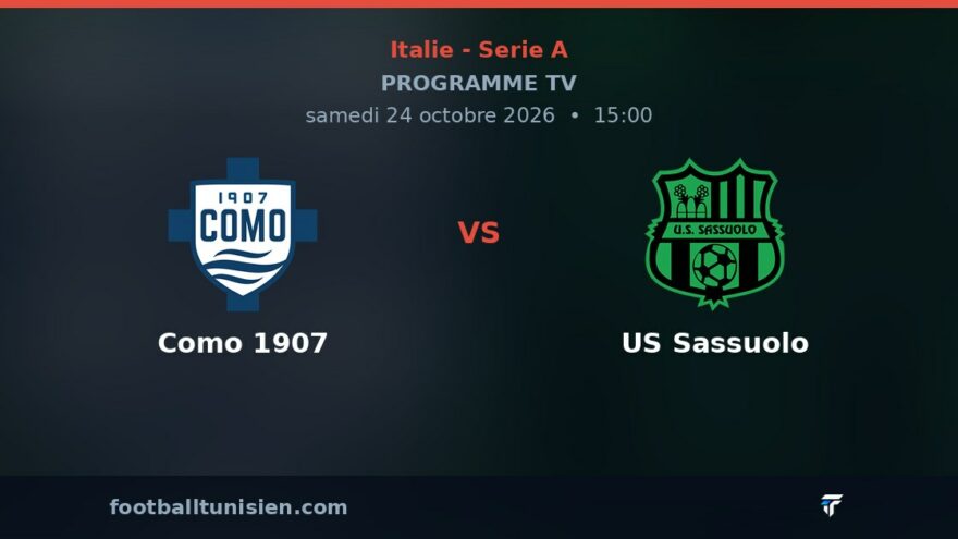 Como 1907 - US Sassuolo : sur quelle chaîne voir le match ?