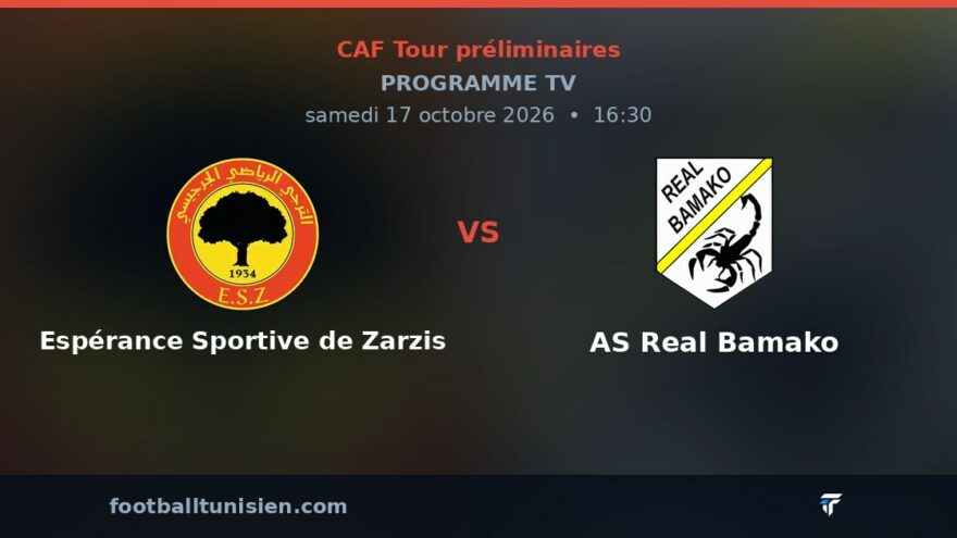 Espérance Sportive de Zarzis - AS Real Bamako : sur quelle chaîne voir le match ?