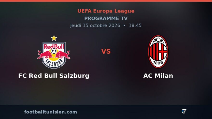 FC Red Bull Salzburg - AC Milan : sur quelle chaîne voir le match ?