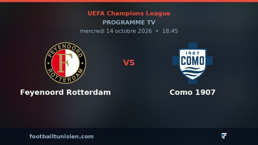 Feyenoord Rotterdam - Como 1907 : sur quelle chaîne voir le match ?