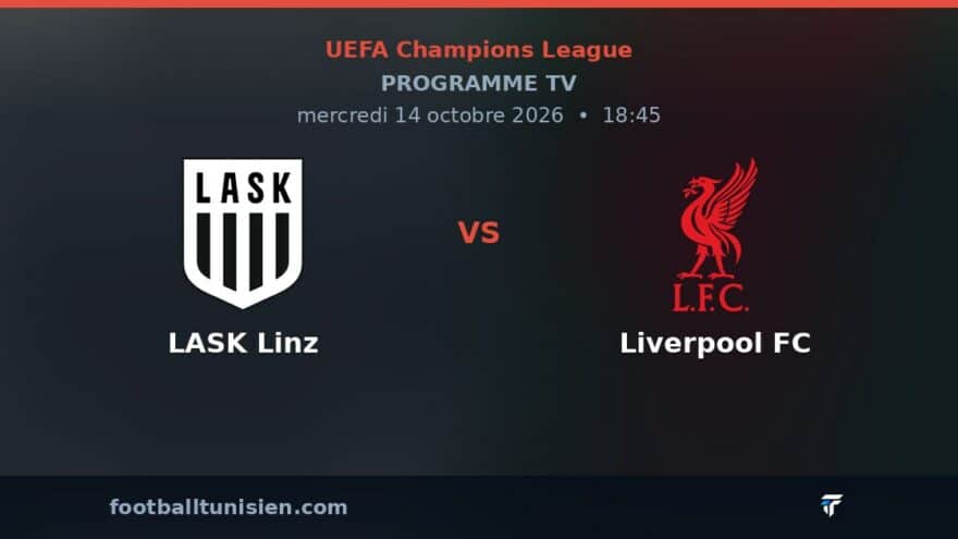 LASK Linz - Liverpool FC : sur quelle chaîne voir le match de la Champions League ?