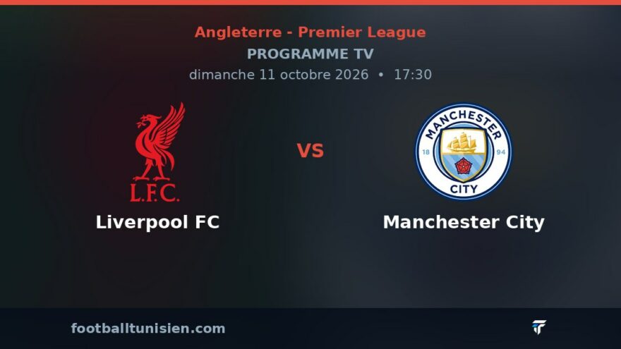 Liverpool FC - Manchester City : sur quelle chaîne voir le match ?