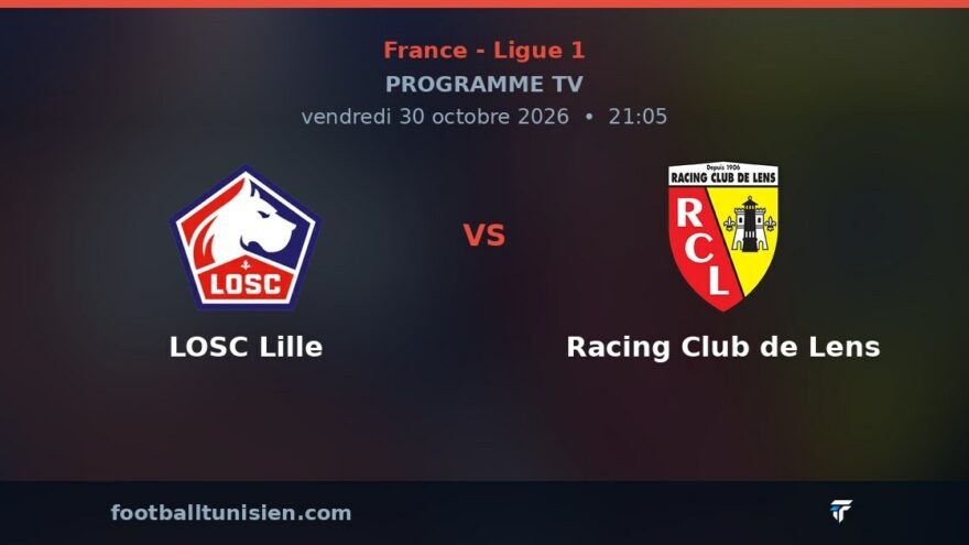LOSC Lille - Racing Club de Lens : sur quelle chaîne voir le match ?