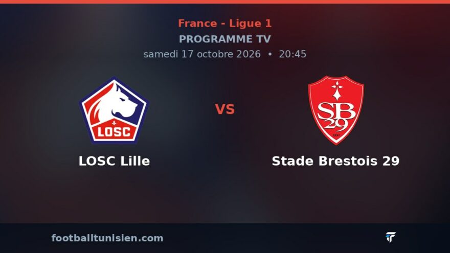 LOSC Lille - Stade Brestois 29 : sur quelle chaîne voir le match ?