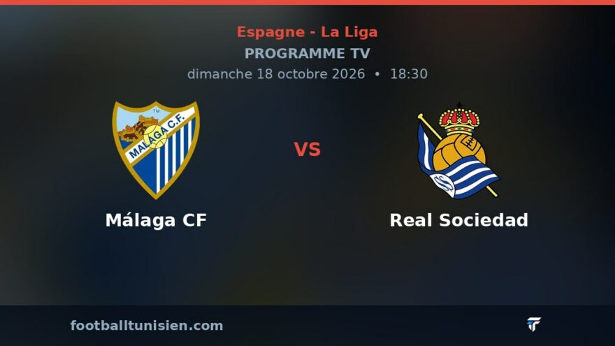 Málaga CF - Real Sociedad : sur quelle chaîne voir le match ?