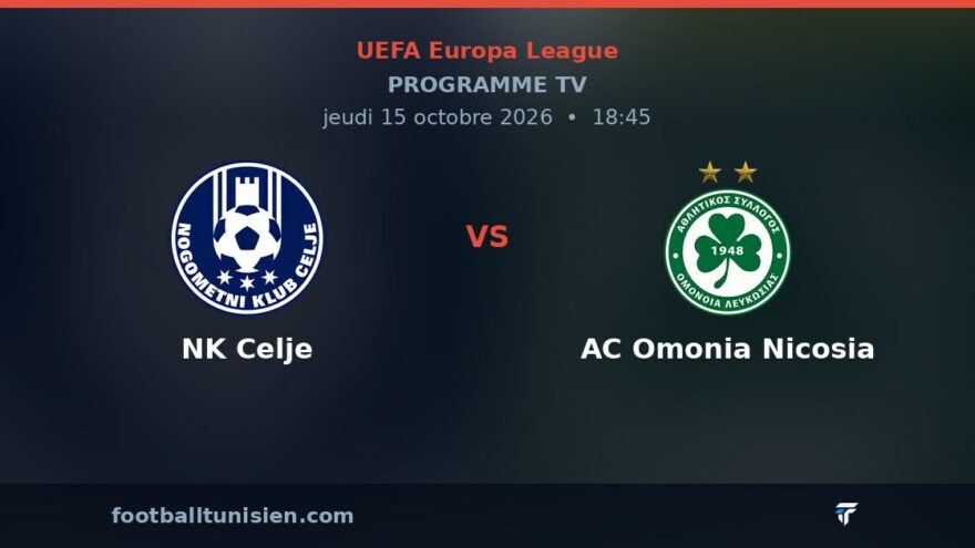 NK Celje - AC Omonia Nicosia : sur quelle chaîne voir le match ?