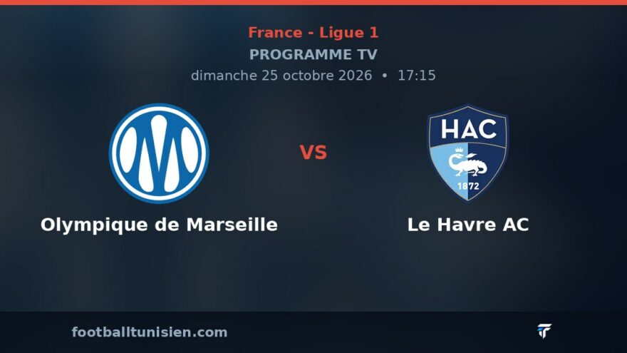 Olympique de Marseille - Le Havre AC : sur quelle chaîne voir le match ?