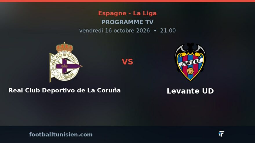 Real Club Deportivo de La Coruña - Levante UD : sur quelle chaîne voir le match ?