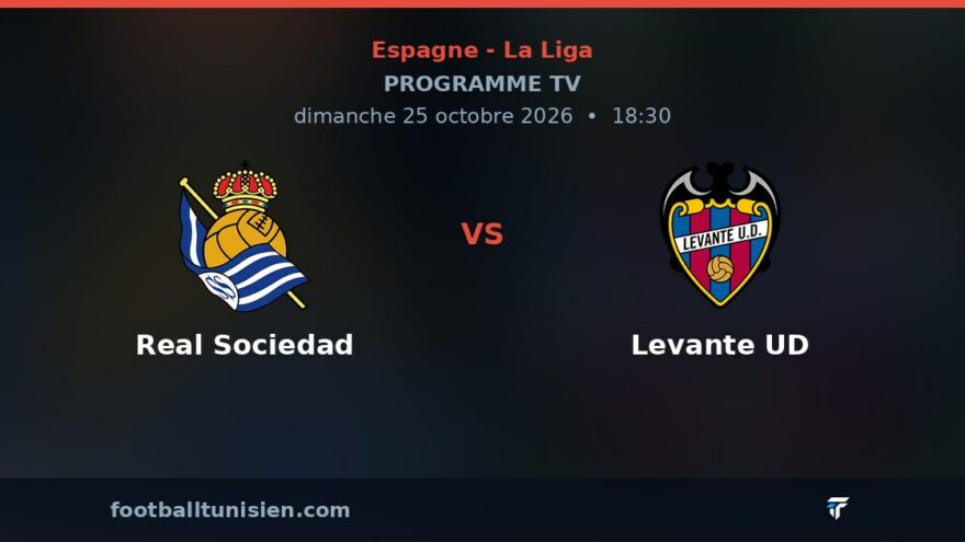 Real Sociedad - Levante UD : sur quelle chaîne voir le match ?