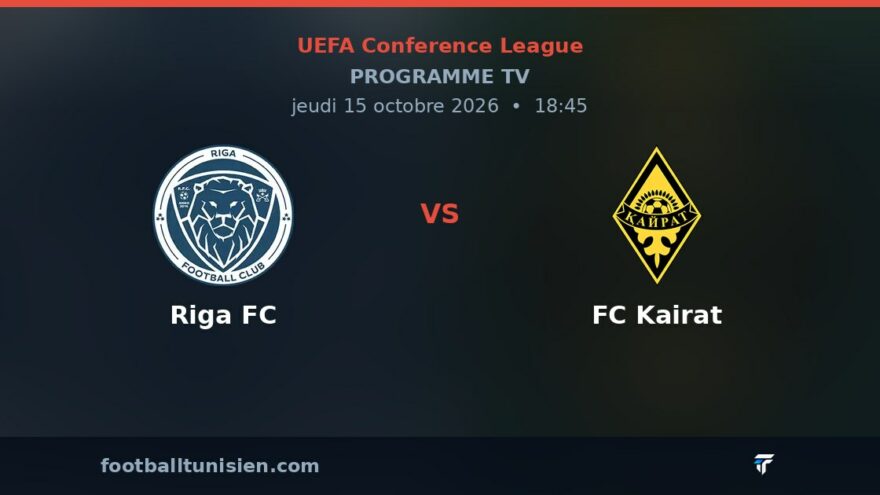 Riga FC - FC Kairat : sur quelle chaîne voir le match ?