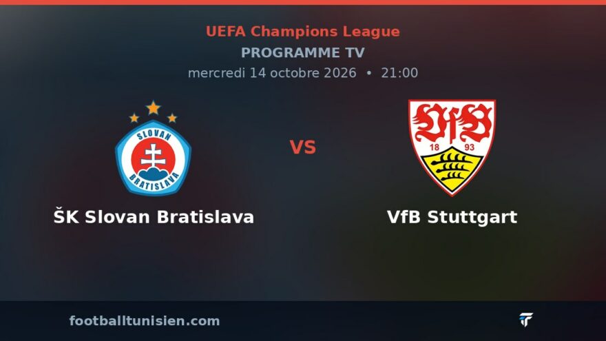 ŠK Slovan Bratislava - VfB Stuttgart : sur quelle chaîne voir le match ?
