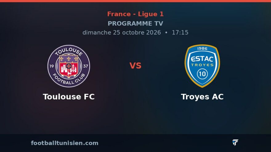 Toulouse FC - Troyes AC : sur quelle chaîne voir le match ?